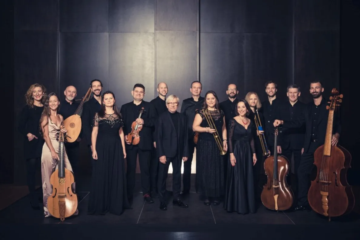 Grupa Wrocław Baroque Ensemble z instrumentami