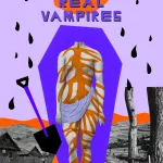 Plakat gry Real Vampires w formie kolażu. 