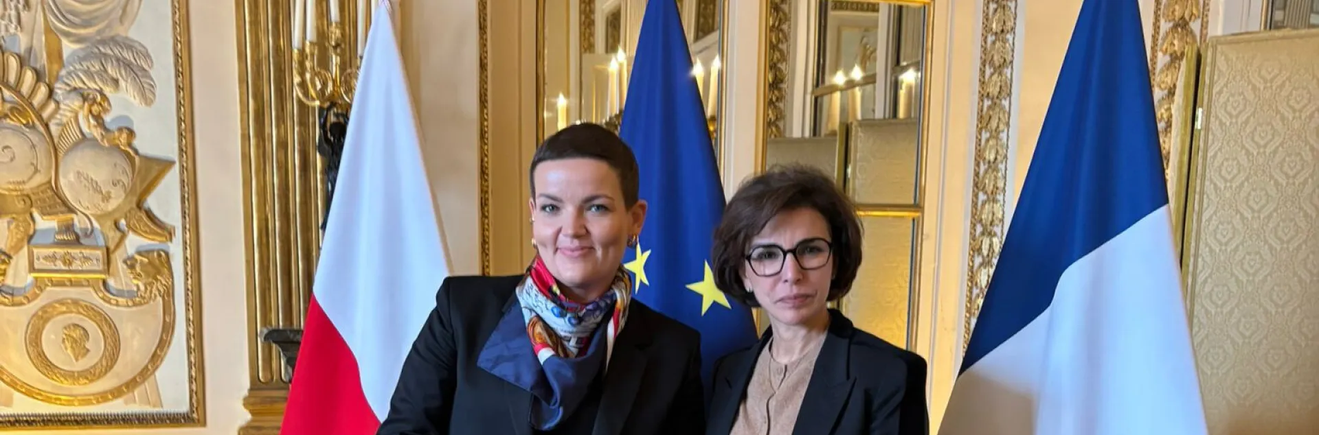 Ministra Kultury RP z Ministrą Kultury Francji fot MKiDN